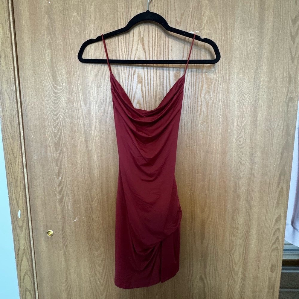 Maroon mini Dress